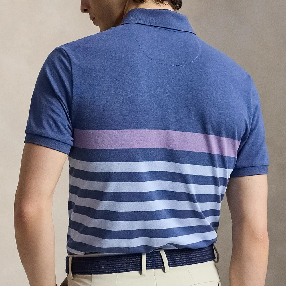 RLX Golf Shirt - RL Tour Pro Logo CB Stripe Pique - Wisteria M. AW26