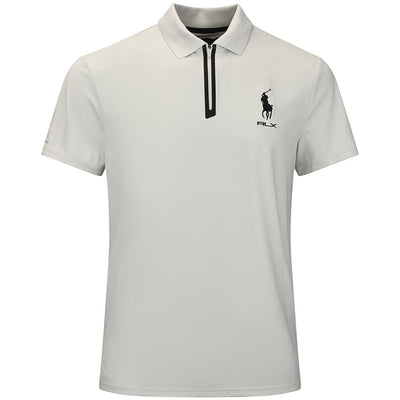 RLX Golf Shirt - RL Tour Pro Logo Kinetic QZ - Stone Pebble AW26