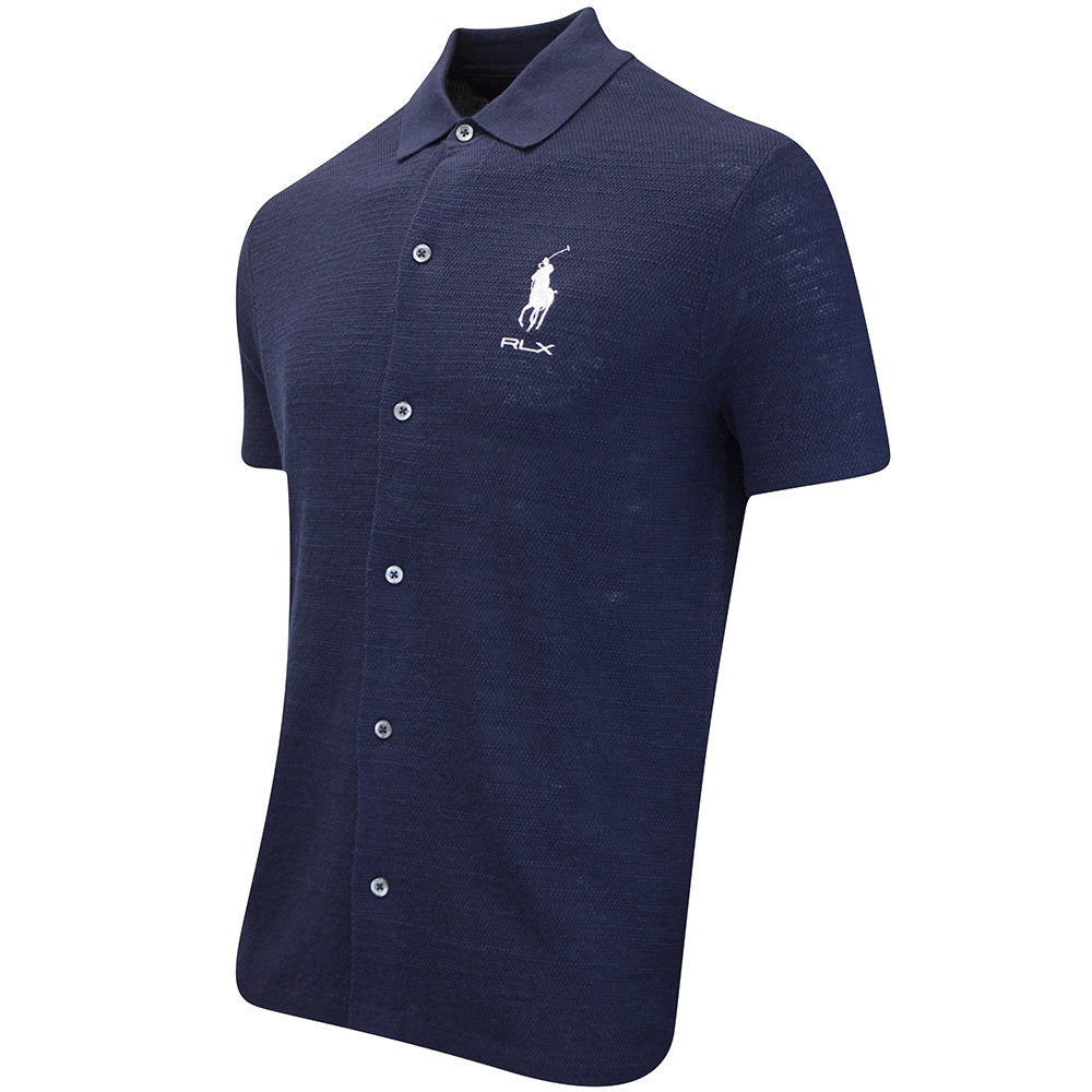 RLX Golf Shirt - RL Tour Pro Logo Knitted Polo - Refined Navy FA25