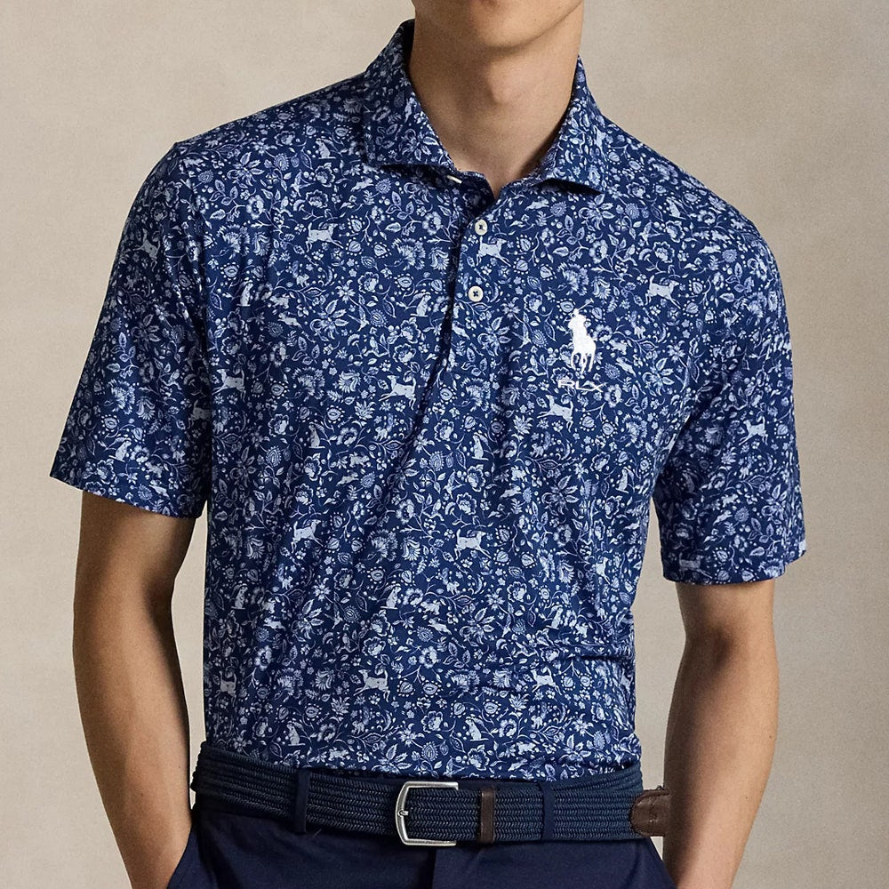 RLX Golf Shirt - RL Tour Pro Logo Polo CF - Old Royal Print FA25