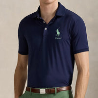 RLX Golf Shirt - RL Tour Pro Logo Polo - Navy - O. Green SS26