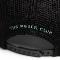 The Poser Club Golf Cap - TPC Argyle Tech Snapback - Black '26