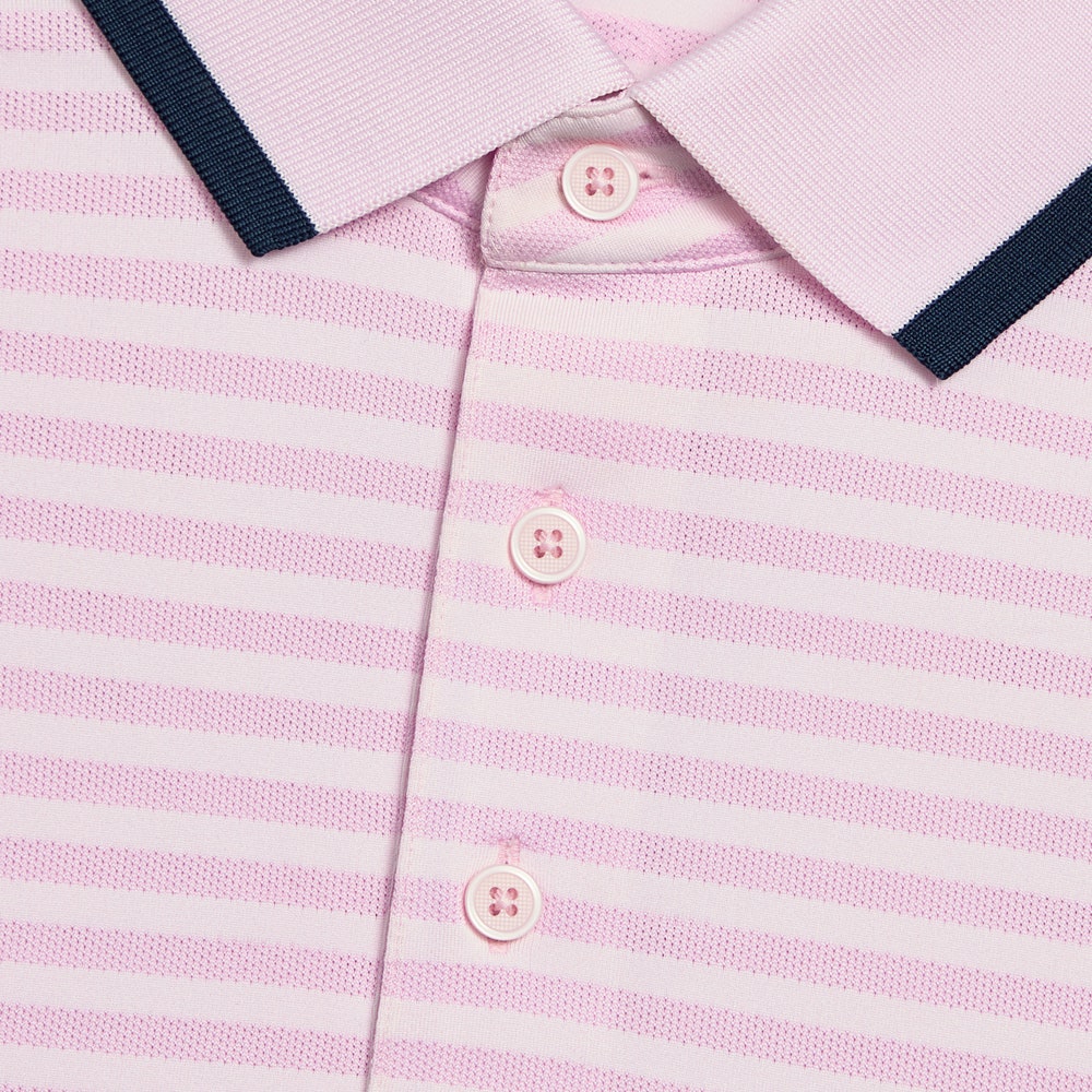 The Poser Club x G/FORE - Jigger Stripe Polo - Blush '26