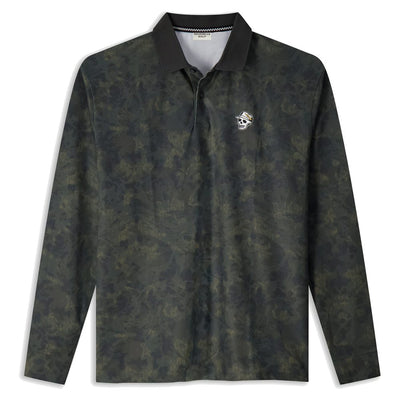 Devereux Golf Shirt - Tree Camo LS Polo - Camo FA26