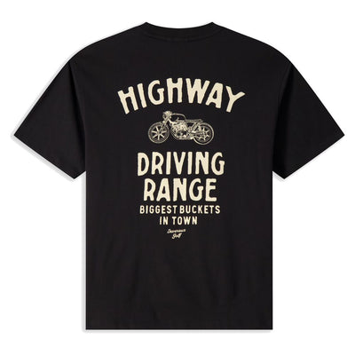 Devereux Golf T-Shirt - Highway Driving Range Tee - Black FA26