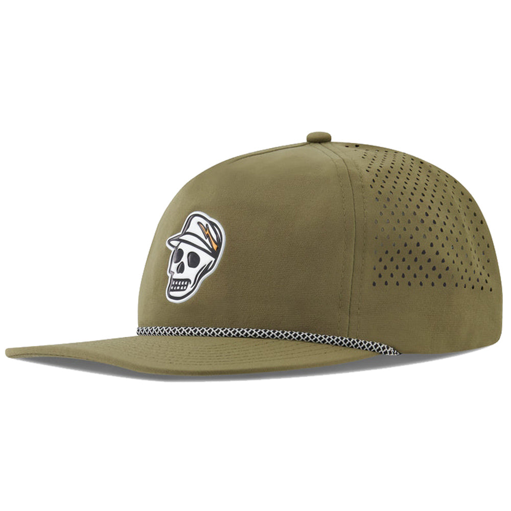 Devereux Golf Cap - Skull Caddie Performance Rope Hat - Brindle FA26