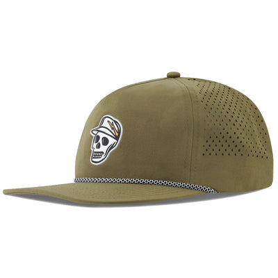Devereux Golf Cap - Skull Caddie Performance Rope Hat - Brindle FA26