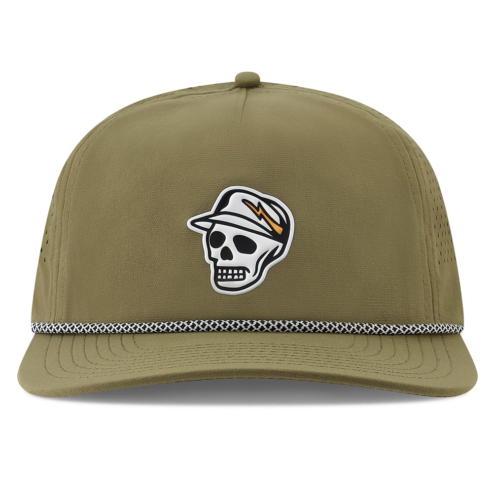 Devereux Golf Cap - Skull Caddie Performance Rope Hat - Brindle FA26