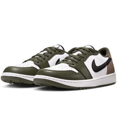 Nike Golf Shoes - Air Jordan 1 Low G - White - Medium Olive HO26