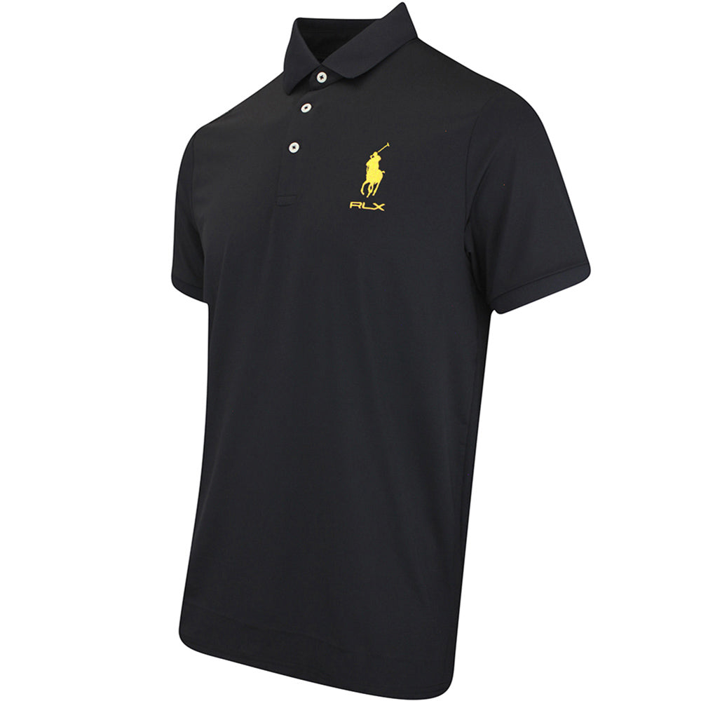 RLX Golf Shirt - RL Tour Pro Logo Polo - Black - Yellow AW26