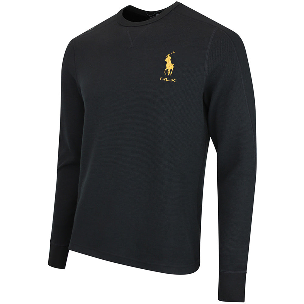 RLX Golf Jumper - RL Tour Pro Logo TW Crew Neck - Black - Yellow AW26