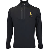 RLX Golf Pullover - RL Tour Pro Logo Lux QZ - Black - Yellow AW26
