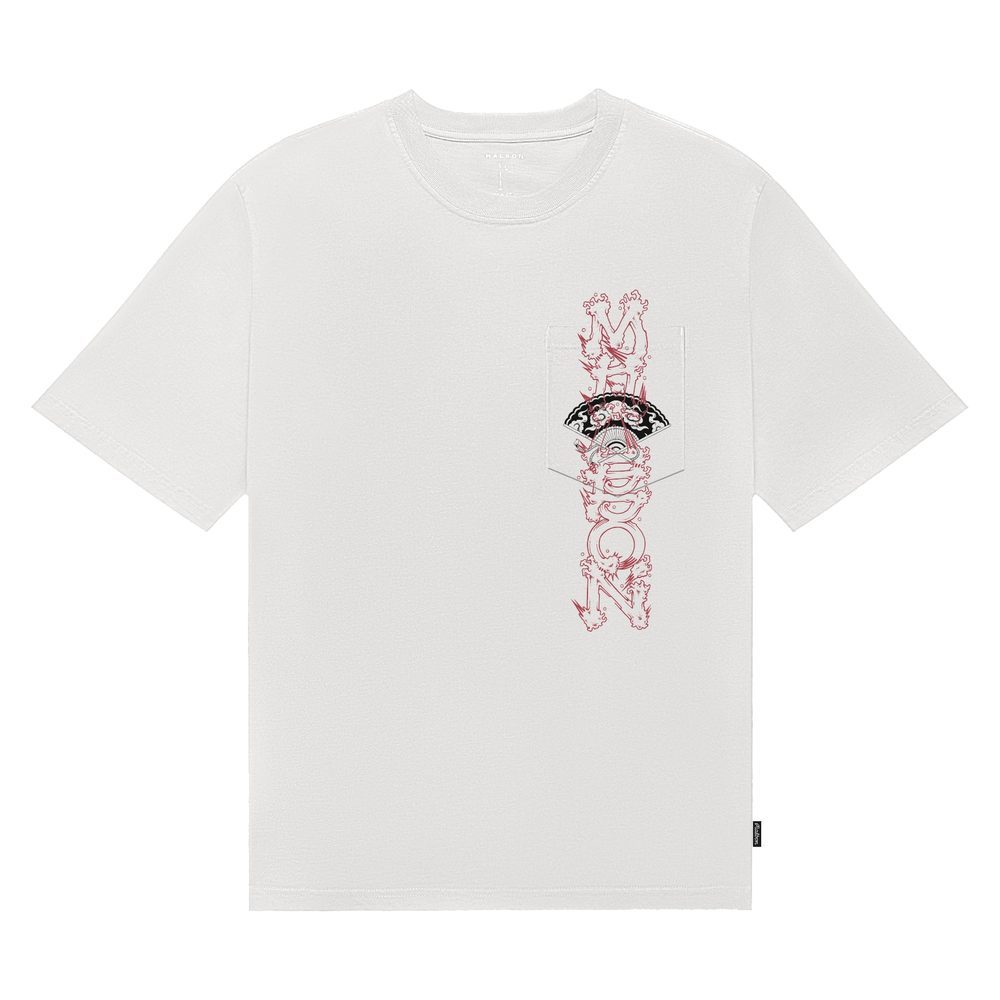 424042 - Malbon golf t shirt vista insignia tee off white WI26 M-10393 OWT 50