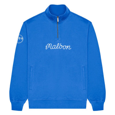 424043 - Malbon golf pullover collegiate sweatshirt imperial blue WI26 M-9419 IMB 120