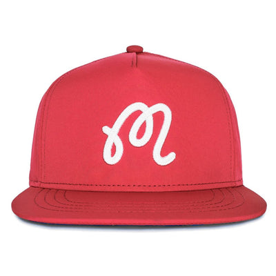 424055 - Malbon golf cap m chain stitch snapback crimson red WI26 M-10399 CRR 76