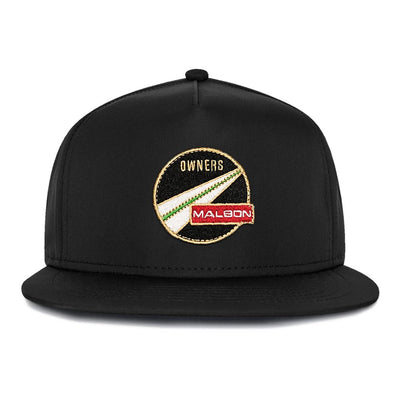Malbon Golf Cap - Owner's Club Snapback - Black WI26