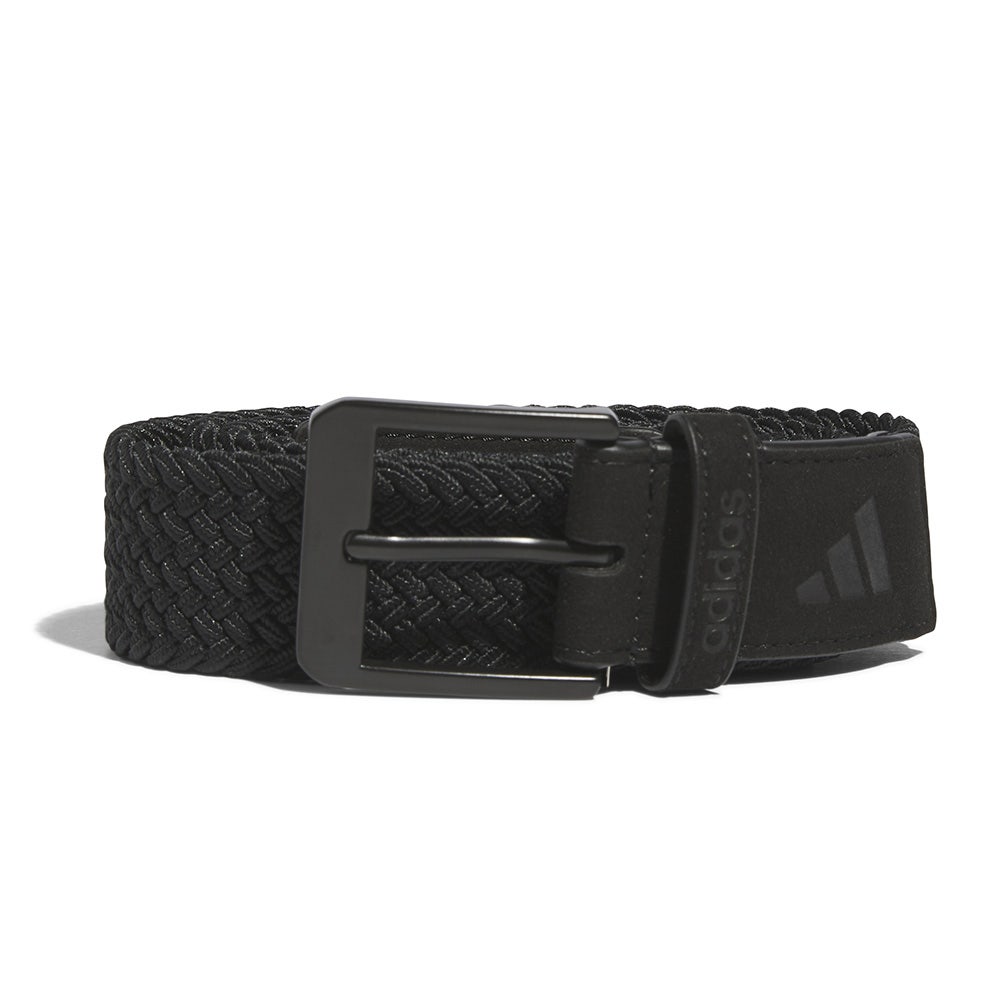 adidas Golf Belt - Braided Stretch Woven - Black AW25