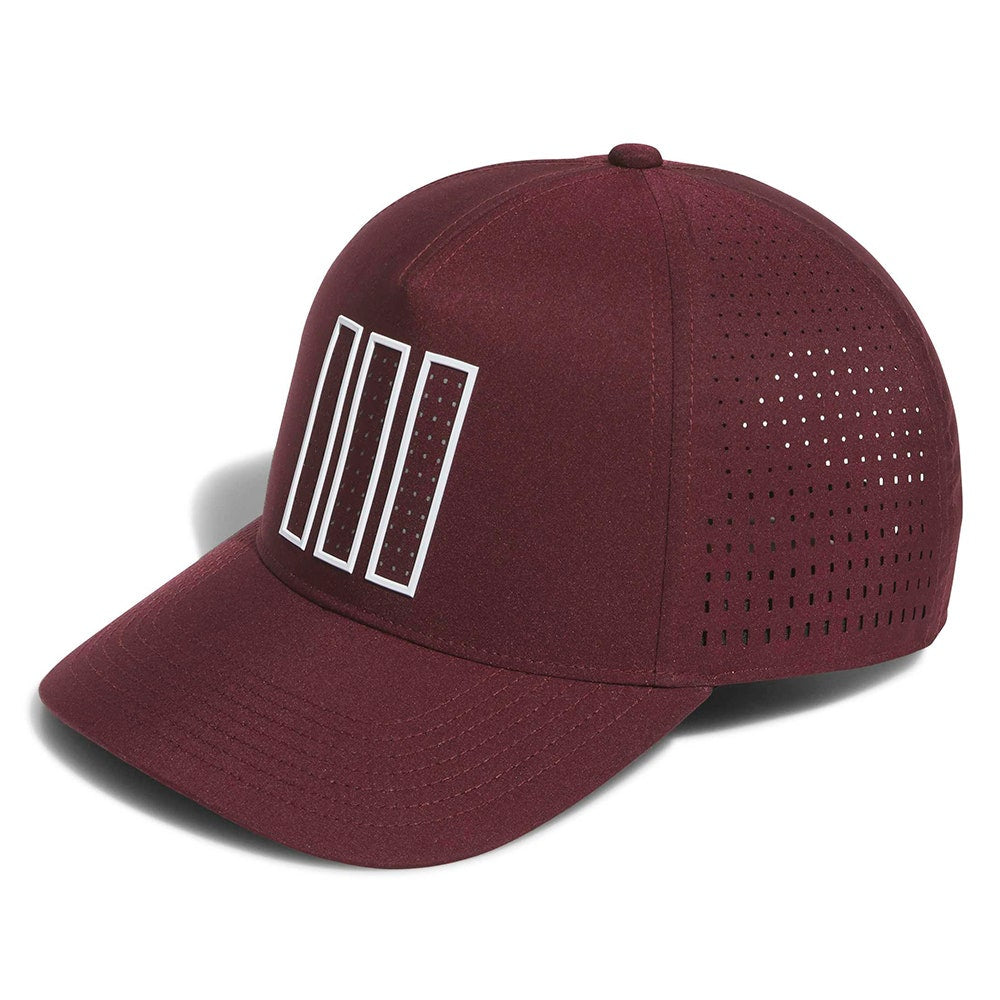 adidas Golf Cap - 3-Stripes Tour Hat - Maroon AW26