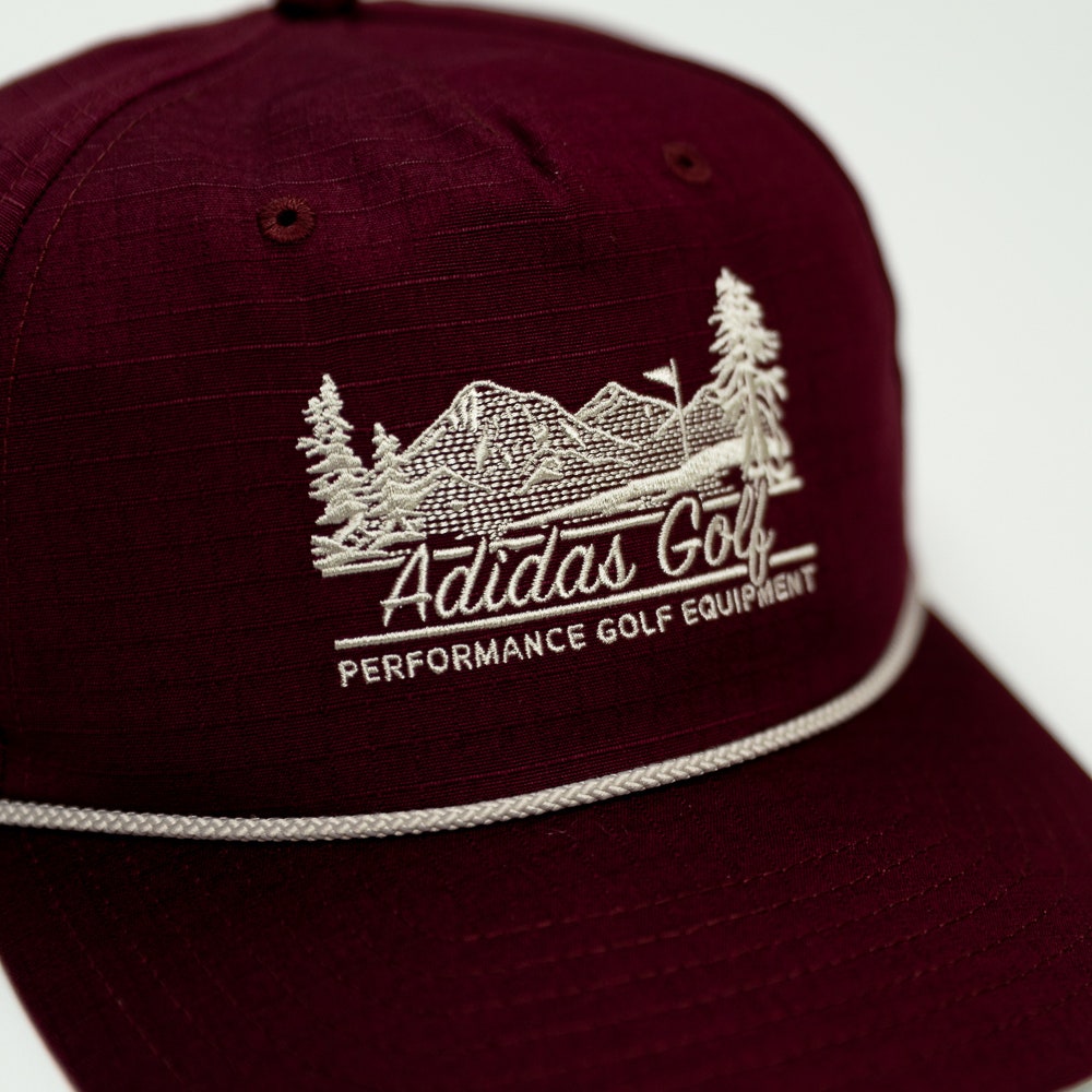 adidas Golf Cap - Novelty Scenic Hat - Maroon AW26