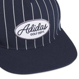 adidas Golf Cap - Pinstripe Flat Bill - Collegiate Navy AW26
