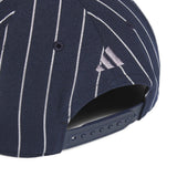adidas Golf Cap - Pinstripe Flat Bill - Collegiate Navy AW26
