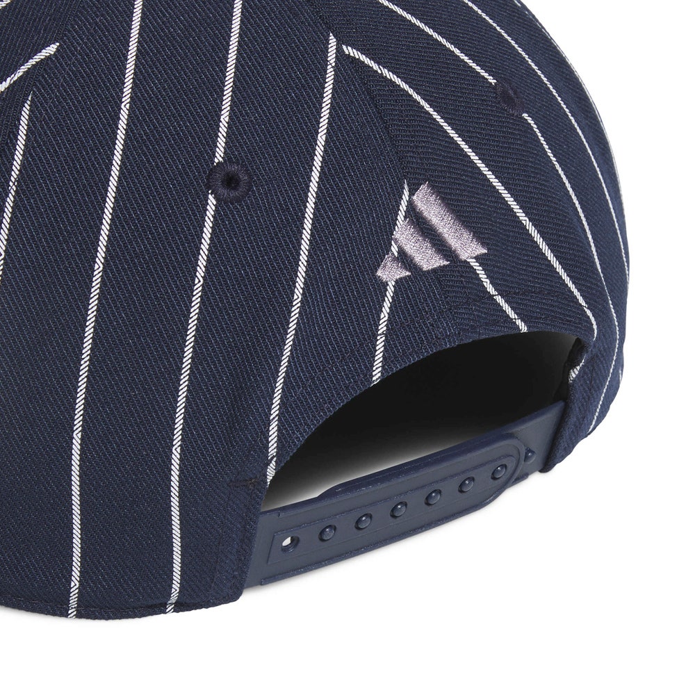 adidas Golf Cap - Pinstripe Flat Bill - Collegiate Navy AW26