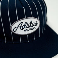 adidas Golf Cap - Pinstripe Flat Bill - Collegiate Navy AW26