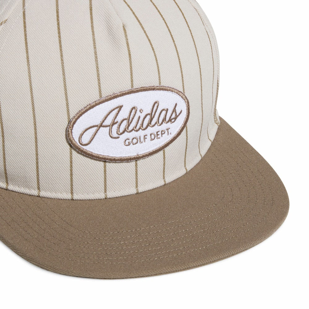adidas Golf Cap - Pinstripe Flat Bill - Wonder Alumina AW26