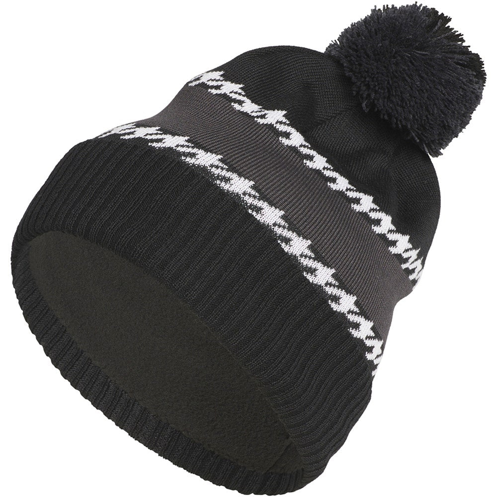 adidas Golf Hat - Cold.RDY 3 Stripe Pom Beanie - Black AW25
