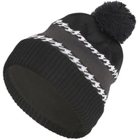 adidas Golf Hat - Cold.RDY 3 Stripe Pom Beanie - Black AW25