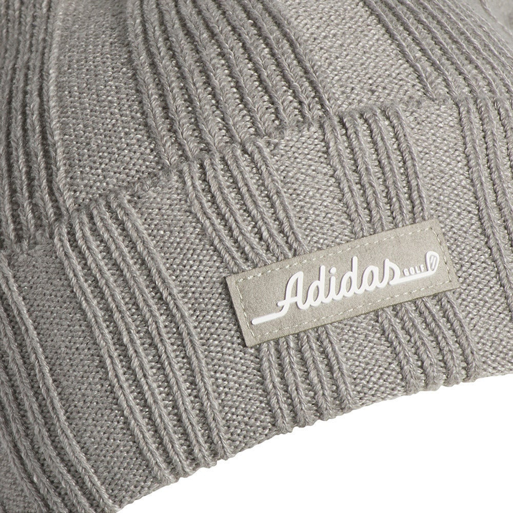 adidas Golf Hat - Rib Knit Beanie - Putty Beige AW25