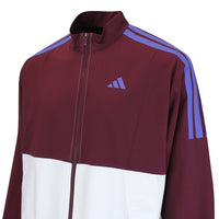adidas Golf Jacket - BTC Twistweave FZ Windbreaker - Maroon AW26
