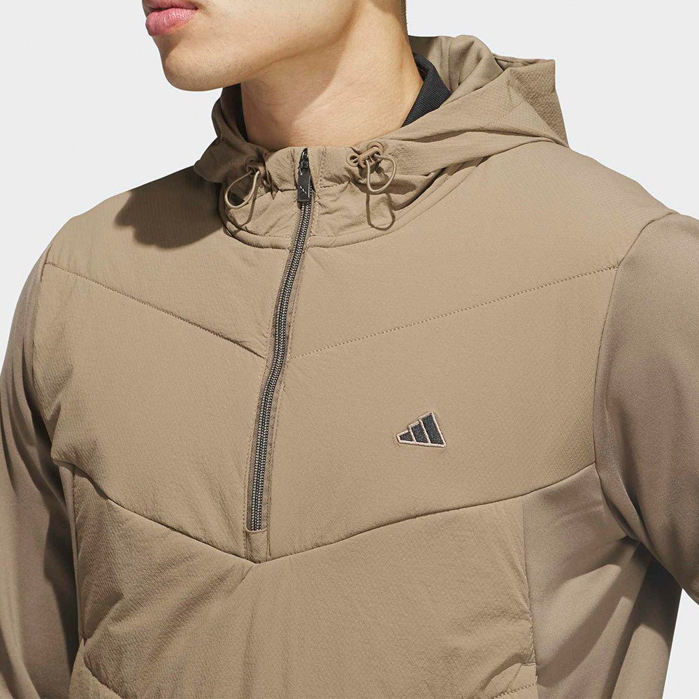 adidas Golf Jacket - U365+ CC Quilted Anorak - Khaki Six AW26