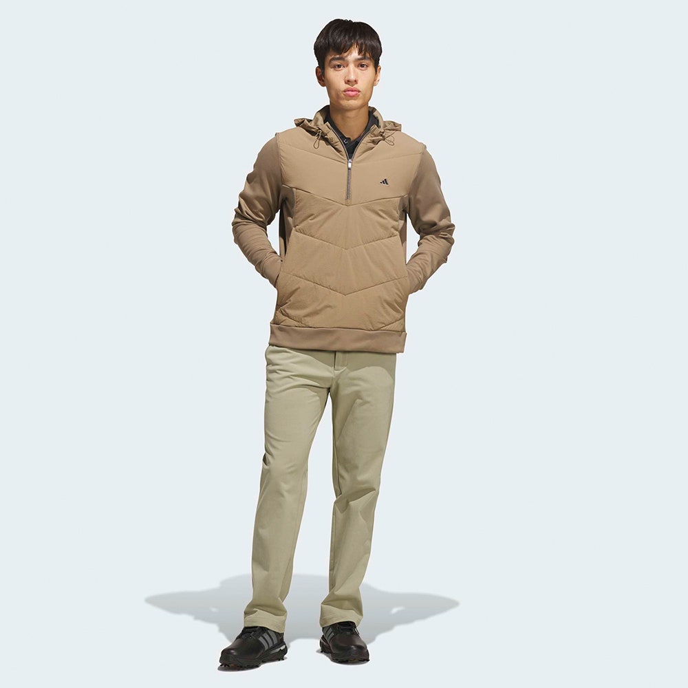 adidas Golf Jacket - U365+ CC Quilted Anorak - Khaki Six AW26