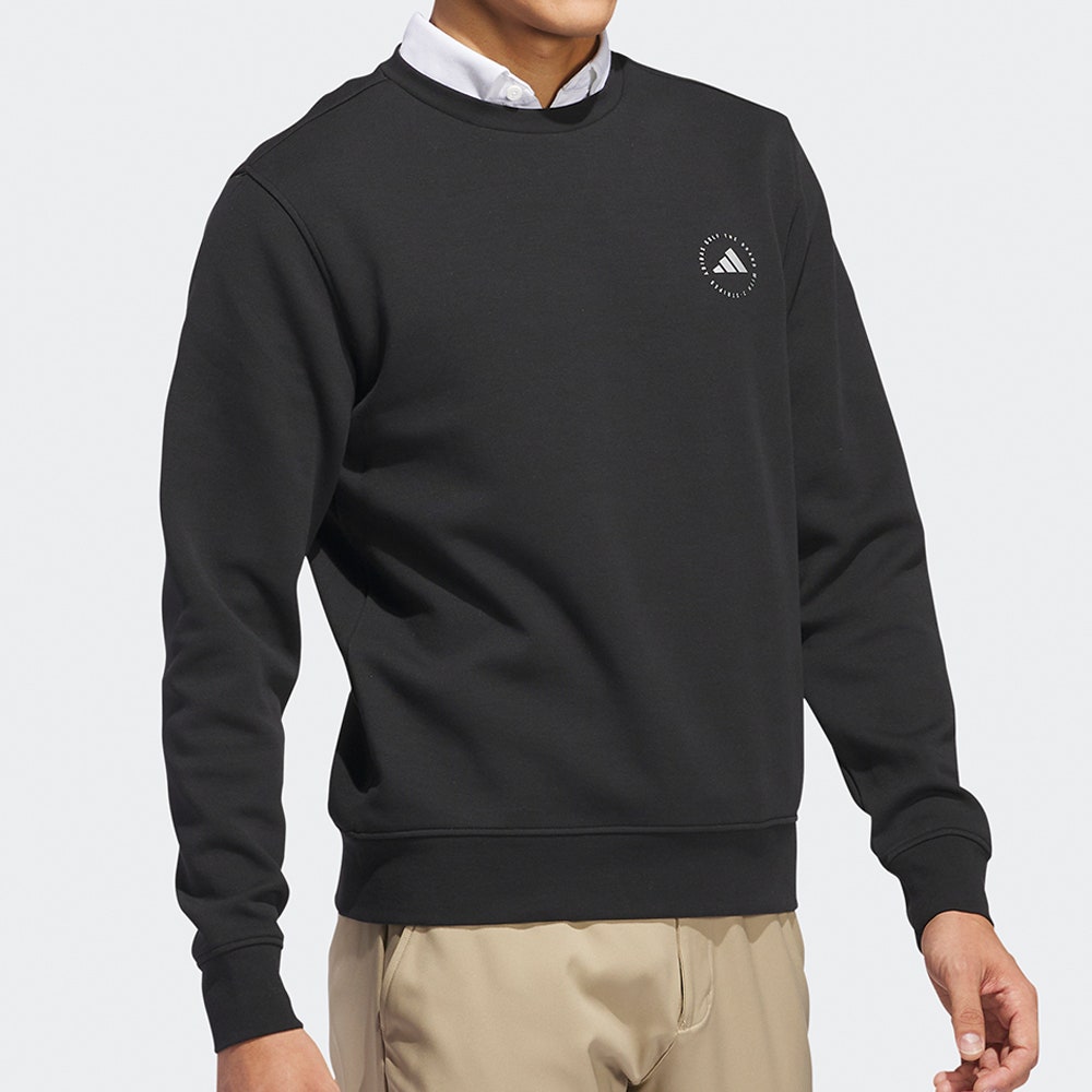 adidas Golf Jumper - Crew Neck Sweater - Black AW25