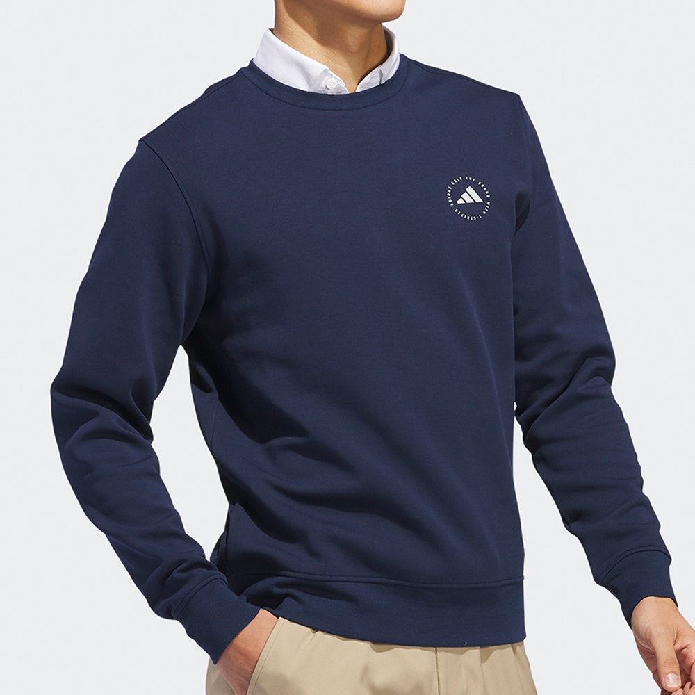 adidas Golf Jumper - Crew Neck Sweater - Collegiate Navy AW25