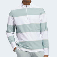 adidas Golf Jumper - U365 Rugby Stripe QZ - Wonder Sage SS26