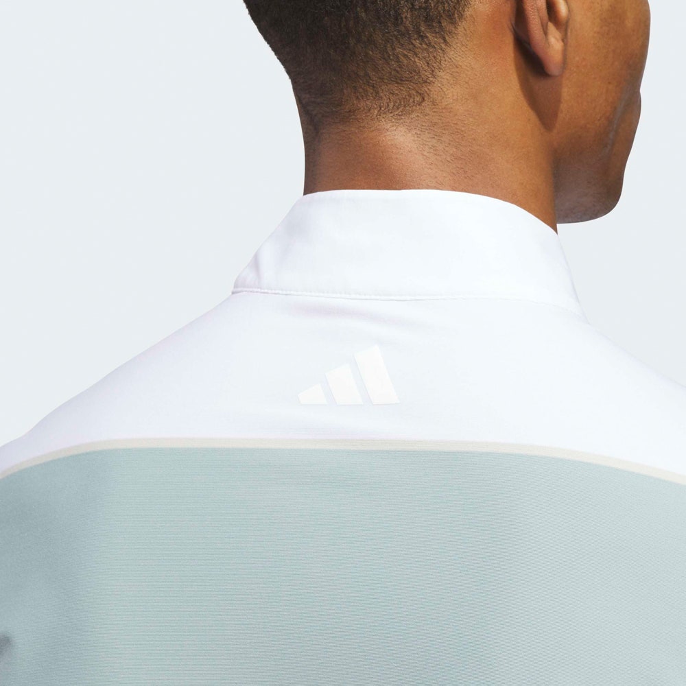 adidas Golf Jumper - U365 Rugby Stripe QZ - Wonder Sage SS26