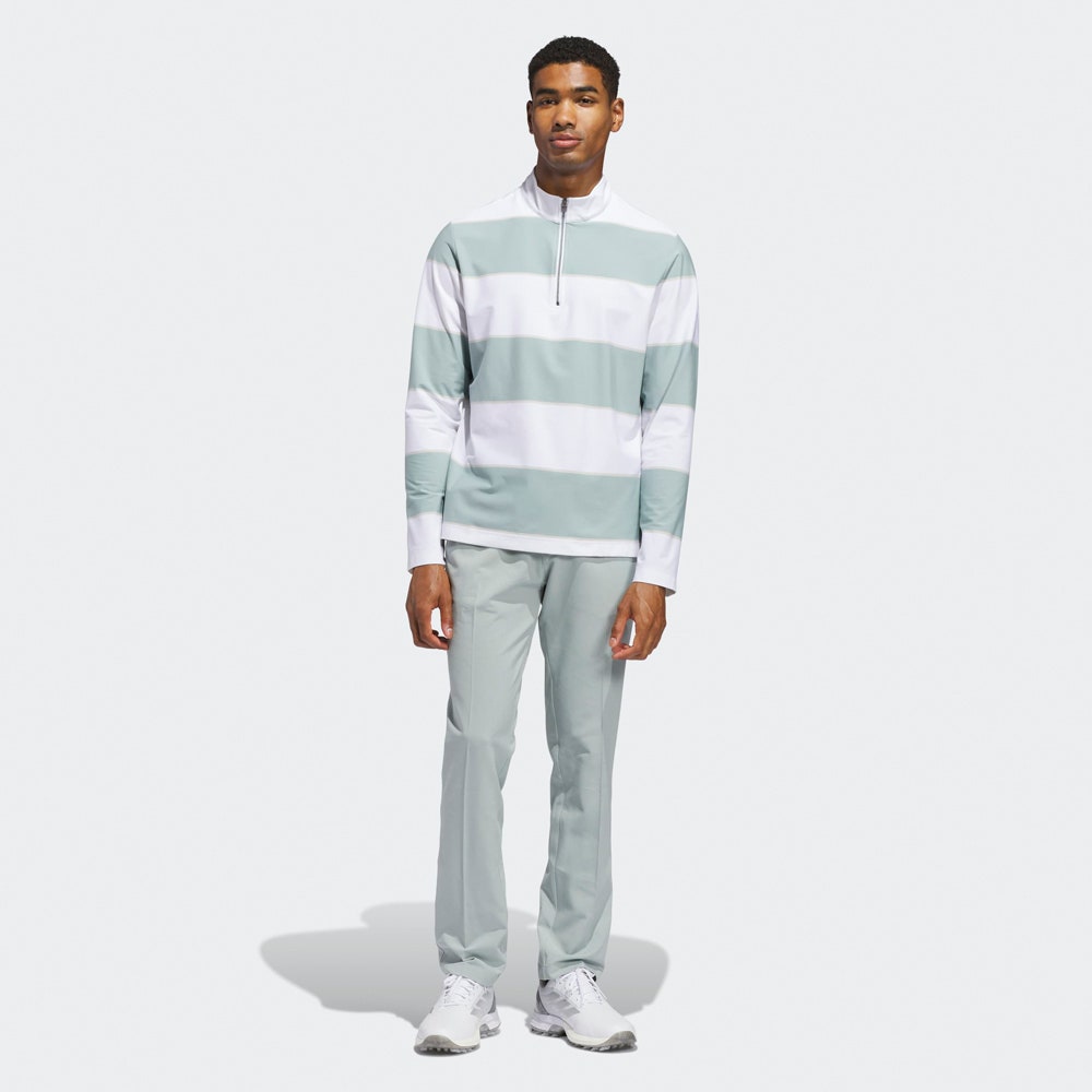 adidas Golf Jumper - U365 Rugby Stripe QZ - Wonder Sage SS26
