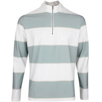 adidas Golf Jumper - U365 Rugby Stripe QZ - Wonder Sage SS26