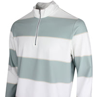 adidas Golf Jumper - U365 Rugby Stripe QZ - Wonder Sage SS26