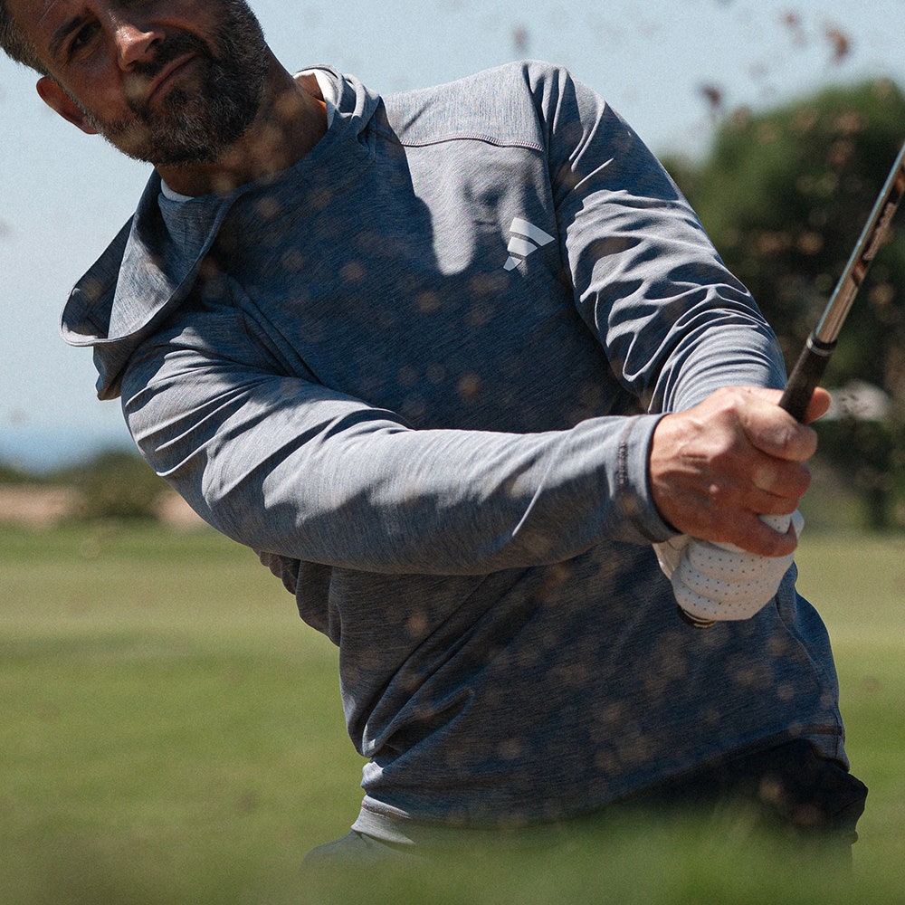 adidas Golf Pullover - U365 Heather Hoodie - Col. Navy Mel. AW26