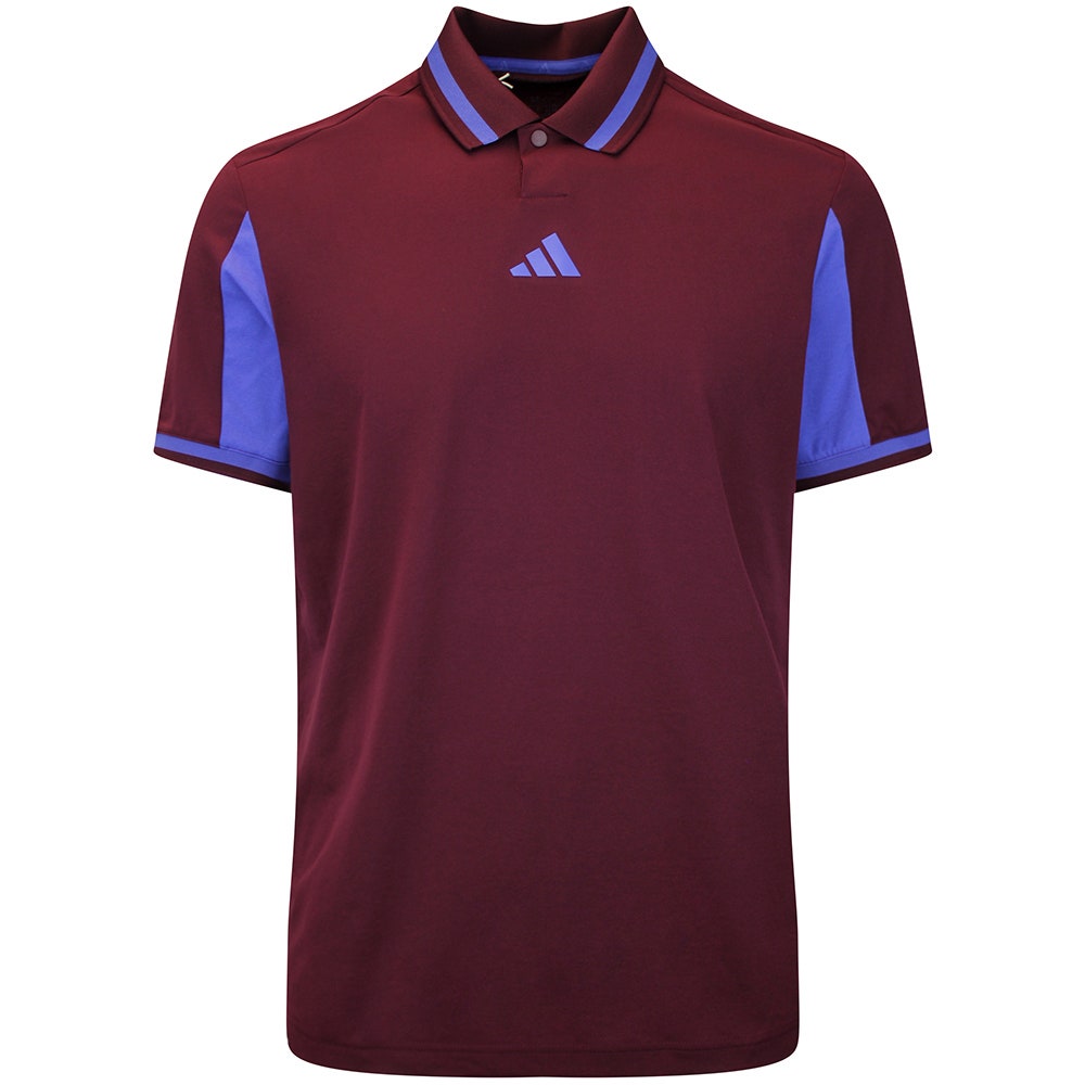 adidas Golf Shirt - BTC Vent Twistknit Polo - Maroon AW26