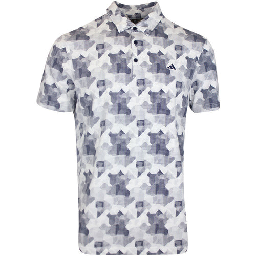 adidas Golf Shirt - Go-To Printed Polo - White AW25