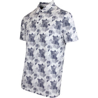 adidas Golf Shirt - Go-To Printed Polo - White AW25