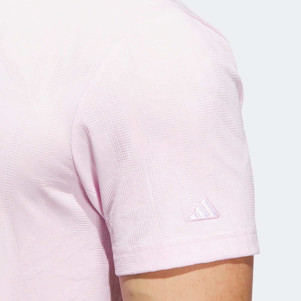 adidas Golf Shirt - Go-To Textured Polo - Clear Pink AW25