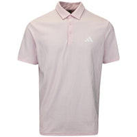 adidas Golf Shirt - Go-To Textured Polo - Clear Pink AW25