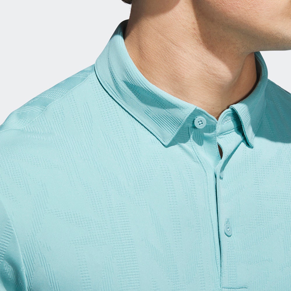 adidas Golf Shirt - Go-To Textured Polo - Mint Ton AW25