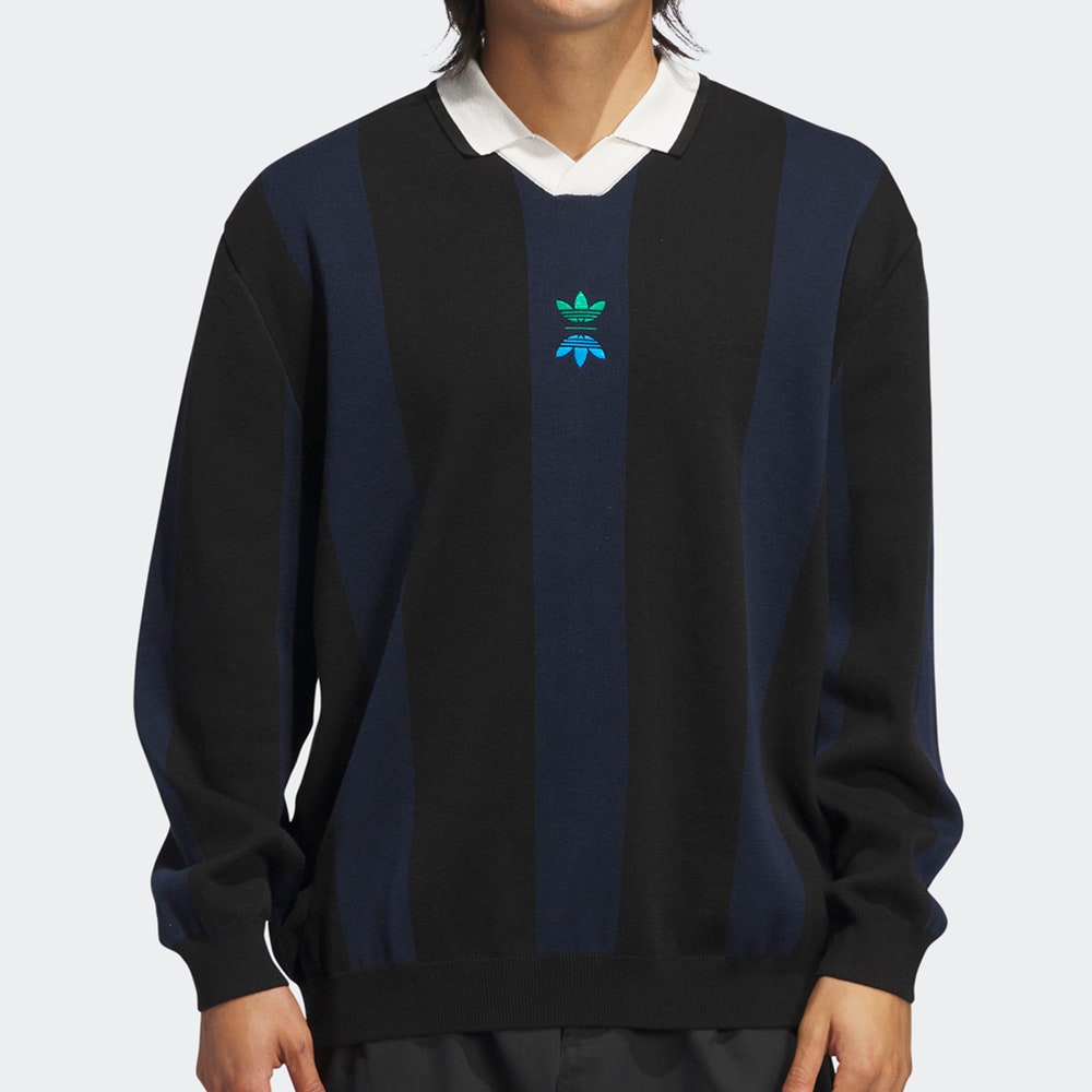 adidas Golf Shirt - Rolling Links LS Knit Polo - Black AW24