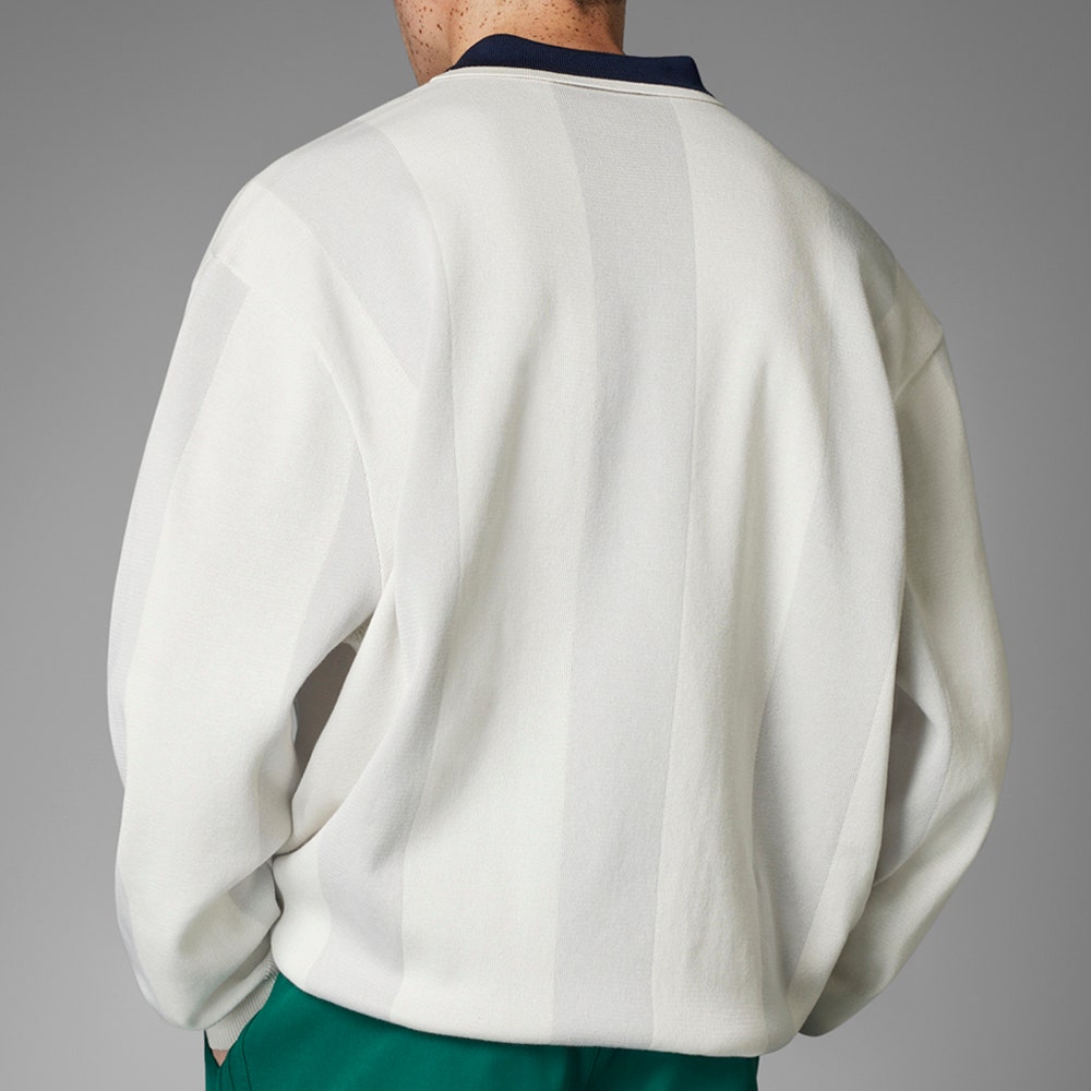 adidas Golf Shirt - Rolling Links LS Knit Polo - Chalk White AW24
